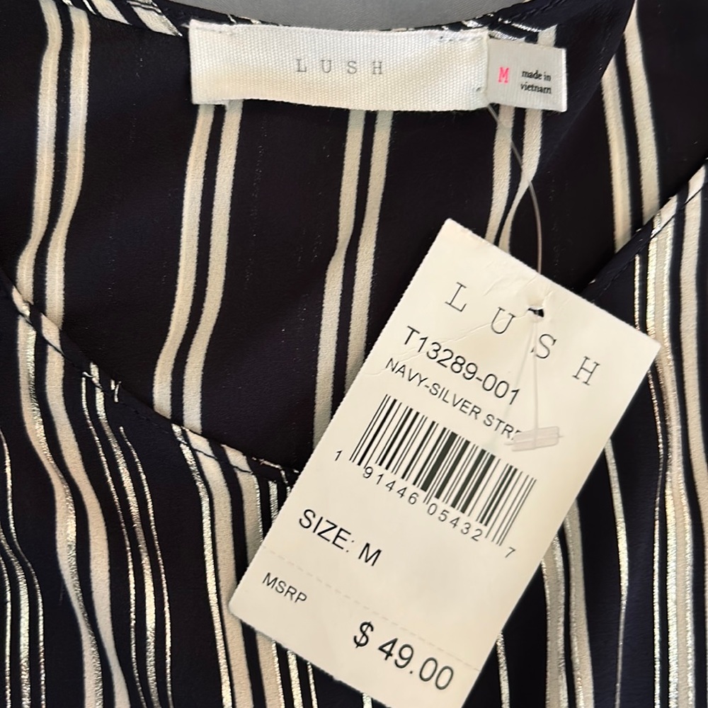 Navy blue & silver blouse